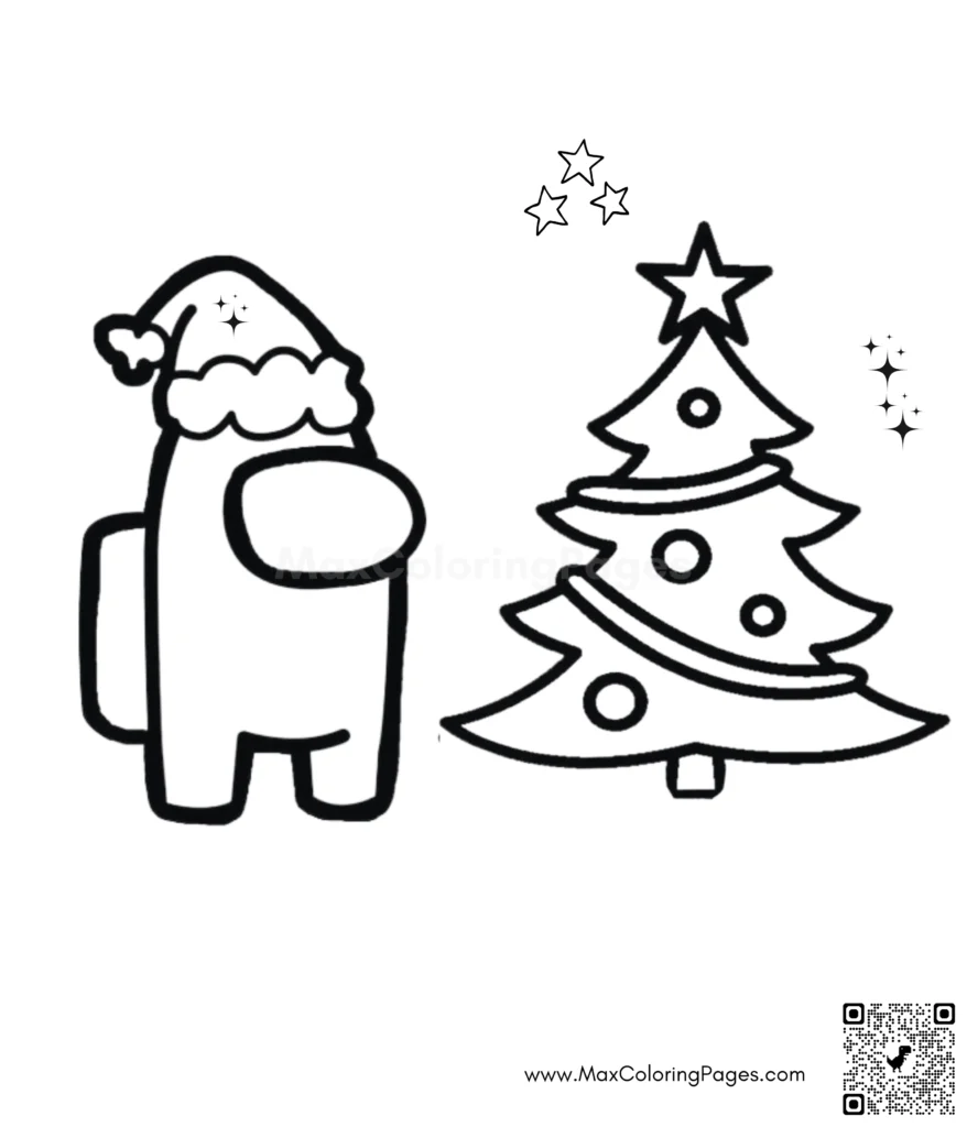 Among Us Coloring Pages Christmas