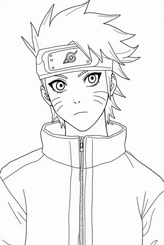 Naruto Coloring Pages Easy