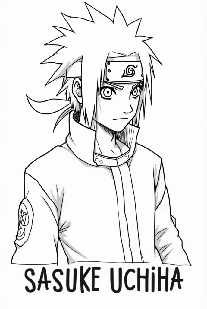 Naruto Coloring Pages Sasuke